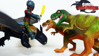 Динозавры Драконы. Битва Драконов и Динозавров мультфильм на русском для детей Беззубик Игрушки ТВ